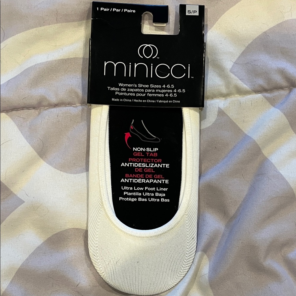 Minicci Women's White Ultra Low Foot Liner